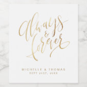 フェイクシンプルモダン金ゴールド ワインラベル (シングルラベル)