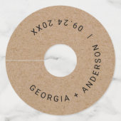 フェイクシンプルKraft飲み物は飲まない踊り ワイングラスタグ (裏面)