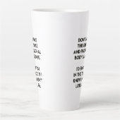 フェイクスマイルおもしろい-,皮肉引用文 カフェラテマグ (正面)