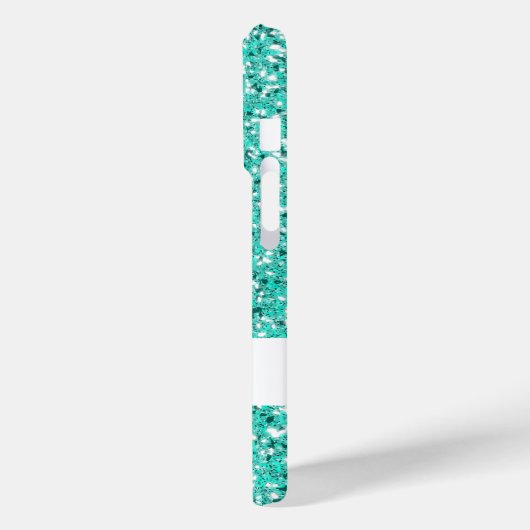 フェイクターコイズグリッター様付名前をカスタムする Case-Mate iPhoneケース (裏面 / 左)