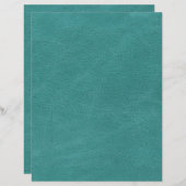 フェイクターコイズレザーのテクスチャースクラップブック紙 (正面/裏面)
