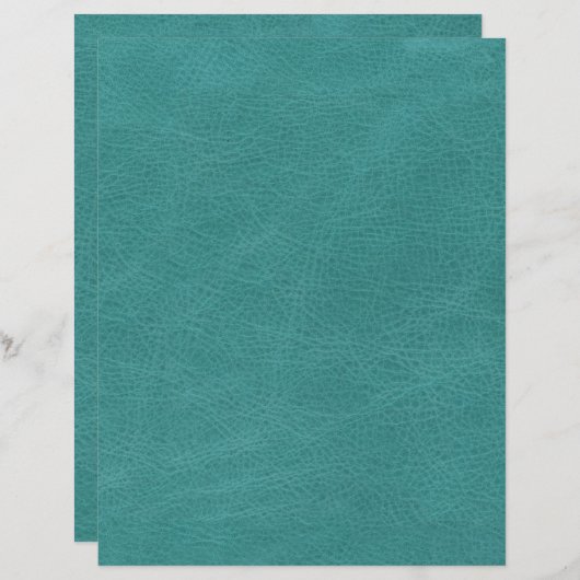 フェイクターコイズレザーのテクスチャースクラップブック紙 (正面/裏面)