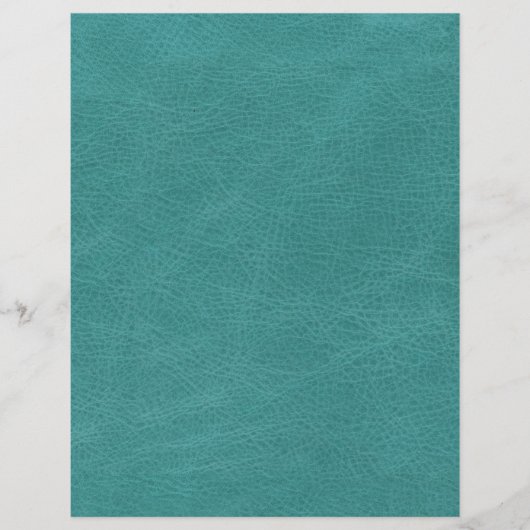 フェイクターコイズレザーのテクスチャースクラップブック紙 (正面)