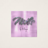 フェイクダイアモンホログラフィ爪、 ネイル名刺 (正面)