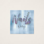 フェイクダイアモンホログラフィ爪、 ネイル名刺 (正面)