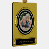 フェイクダイヤモンドフレーム結婚ゴールデンアニバーサリー ゴールドプレートバナーオーナメント (右)