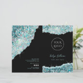 フェイクティール（緑がかった色）グリッターサービスメニューのパンフレット (スタンド正面)