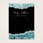 フェイクティール(緑がかった色)グリッタージュエリー表示カード (正面)