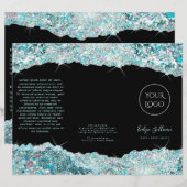 フェイクティール（緑がかった色）グリッターパンフレット (正面/裏面)