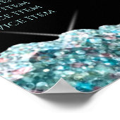 フェイクティール(緑がかった色)グリッター価格表ポスター ポスター (角)