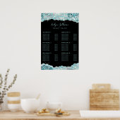 フェイクティール(緑がかった色)グリッター価格表ポスター ポスター (キッチン)