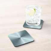 フェイクティール（緑がかった色）メタリック コースター (右側)