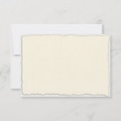 フェイクデックルエッジアイボリー白結婚の水平 出欠カード (裏面)