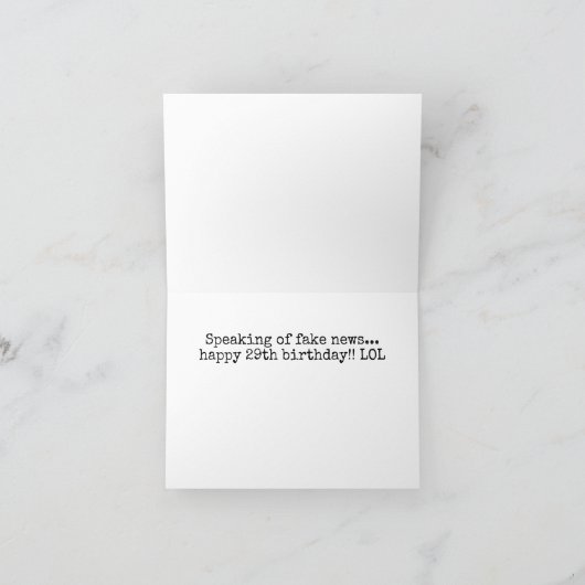 フェイクニュースおもしろい誕生日カード カード (内部)