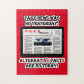 フェイクニュースと代替ファクト11x14写真パズル ジグソーパズル (縦)