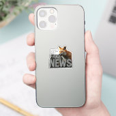 フェイクニュースキツネカマカスタムラおもしろいユーモア媒体 シール (スマートフォン)