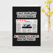 フェイクニュース代替ファクト誕生日グリーティングカード カード (黄色い花)