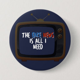 フェイクニュース政治抗議ボおもしろいタン 缶バッジ