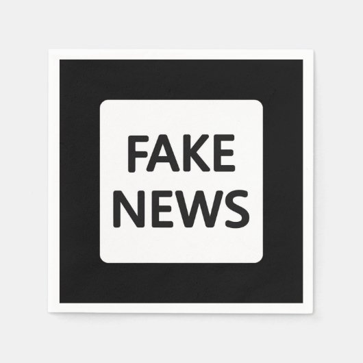 フェイクニュース紙ナプキン スタンダードカクテルナプキン (正面)