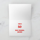 フェイクニュース50th誕生日カード カード (内部)