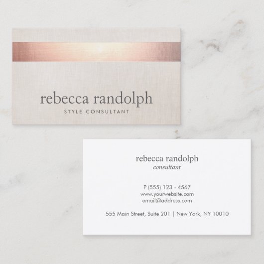 フェイクバラゴールドフォイルエレガントベエモダンージリンヌ 名刺 (正面/裏面)