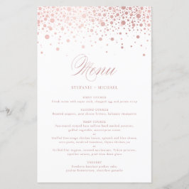 フェイクバラゴールドフォイル紙吹雪結婚のメニューカード