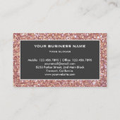 フェイクバラモダン金ゴールドグリッター顔マスク 名刺 (裏面)