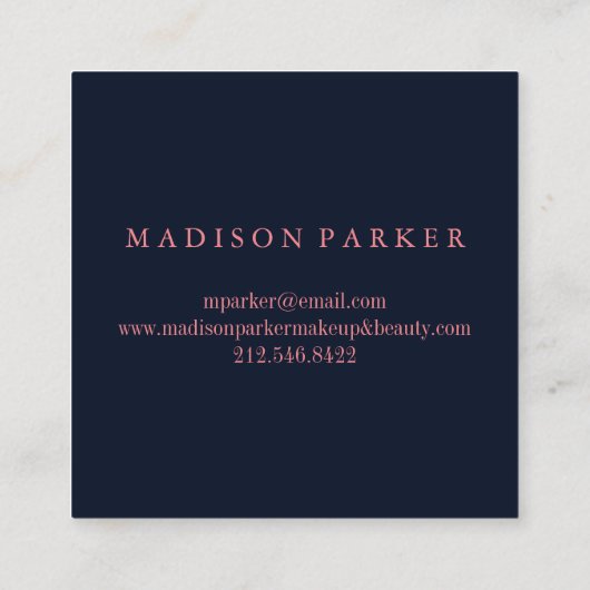 フェイクバラモダン金ゴールド抽象芸術 スクエア名刺 (裏面)