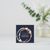 フェイクバラモダン金ゴールド抽象芸術 スクエア名刺 (スタンド正面)