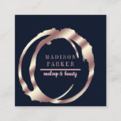 フェイクバラモダン金ゴールド抽象芸術 スクエア名刺 (正面)