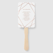 フェイクバラ金ゴールドと白 |ジオメトリック結婚ス ハンドファン (裏面)