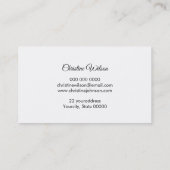 フェイクバラ金ゴールドはさみ及び櫛 名刺 (裏面)