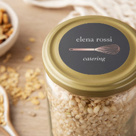 フェイクバラ金ゴールドウィスクロゴ | Chef Caterer Baker ラウンドシール