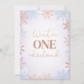 フェイクバラ金ゴールドウィンターワンダーランド誕生日 招待状 (裏面)