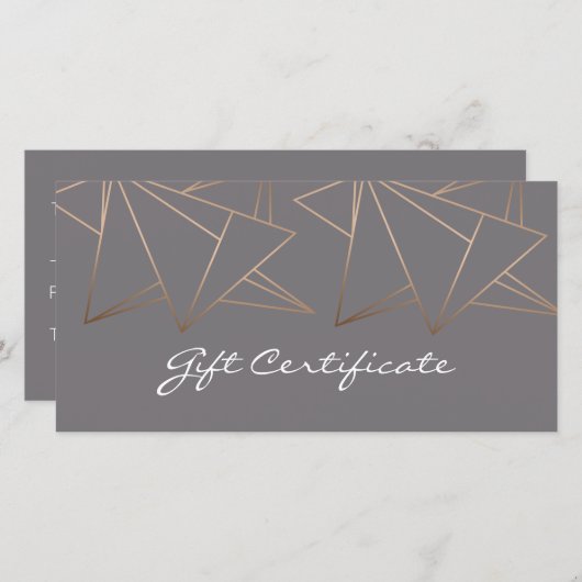 フェイクバラ金ゴールドエレガントモダン最小幾何学 (正面/裏面)