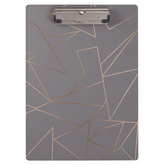 フェイクバラ金ゴールドエレガントモダン最小幾何学 クリップボード (正面)