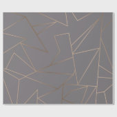 フェイクバラ金ゴールドエレガントモダン最小幾何学 ラッピングペーパー (フラット)