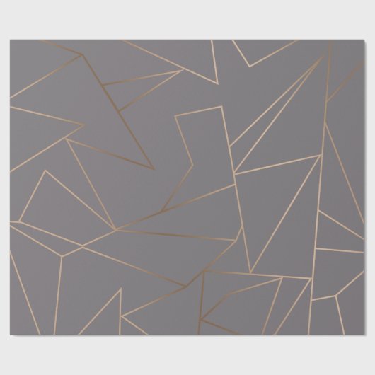 フェイクバラ金ゴールドエレガントモダン最小幾何学 ラッピングペーパー (フラット)