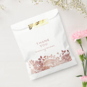フェイクバラ金ゴールドエレガントヴィンテージレース結婚式の引き出物 フェイバーバッグ (封をした状態)