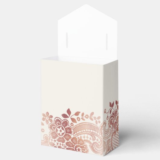 フェイクバラ金ゴールドエレガントヴィンテージレース結婚式の引き出物 フェイバーボックス (オープン)