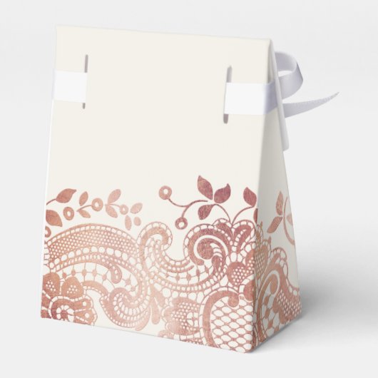 フェイクバラ金ゴールドエレガントヴィンテージレース結婚式の引き出物 フェイバーボックス (裏面サイド)