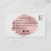 フェイクバラ金ゴールドオンソフトグレーシックなブラシストローク 名刺 (裏面)