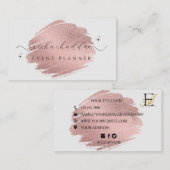 フェイクバラ金ゴールドオンソフトグレーシックなブラシストローク 名刺 (正面/裏面)