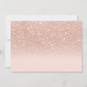 フェイクバラ金ゴールドグラデーショングリッター第1誕生日 招待状 (裏面)