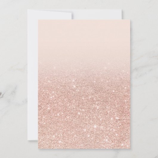 フェイクバラ金ゴールドグリッターシエレガントックバルミツワー 招待状 (裏面)