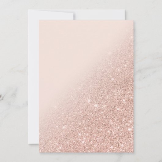フェイクバラ金ゴールドグリッターシエレガントック甘い16サイド 招待状 (裏面)