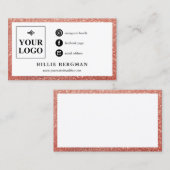 フェイクバラ金ゴールドグリッターソーシャルメディアロゴ 名刺 (正面/裏面)