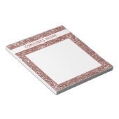 フェイクバラ金ゴールドグリッターテクスチャルック&カスタム文字 ノートパッド (アングル)