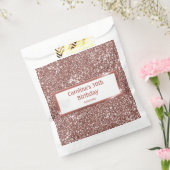 フェイクバラ金ゴールドグリッターテクスチャルック&カスタム文字 フェイバーバッグ (封をした状態)