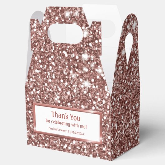 フェイクバラ金ゴールドグリッターテクスチャルック&カスタム文字 フェイバーボックス (オープン)